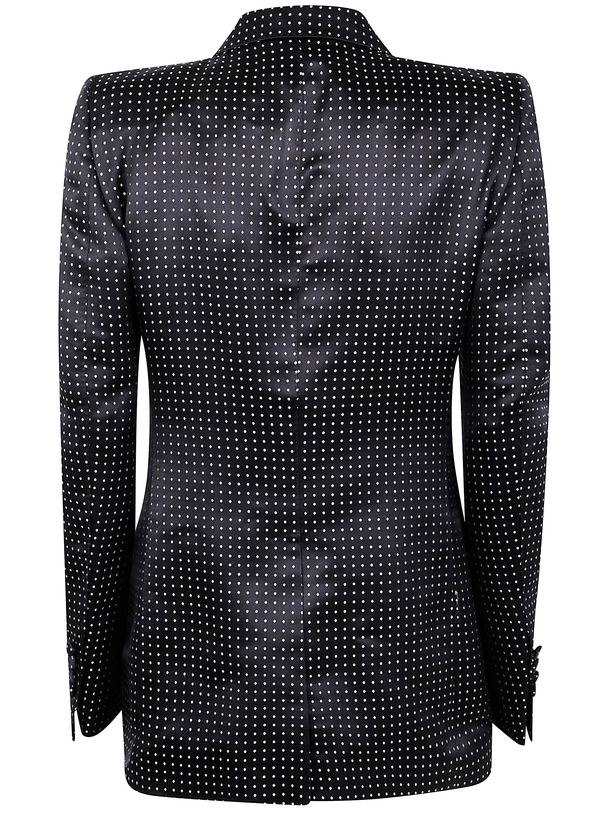 Tom Ford Women Jacquard Polka Dot Duchesse Single Breasted Jacket - 2