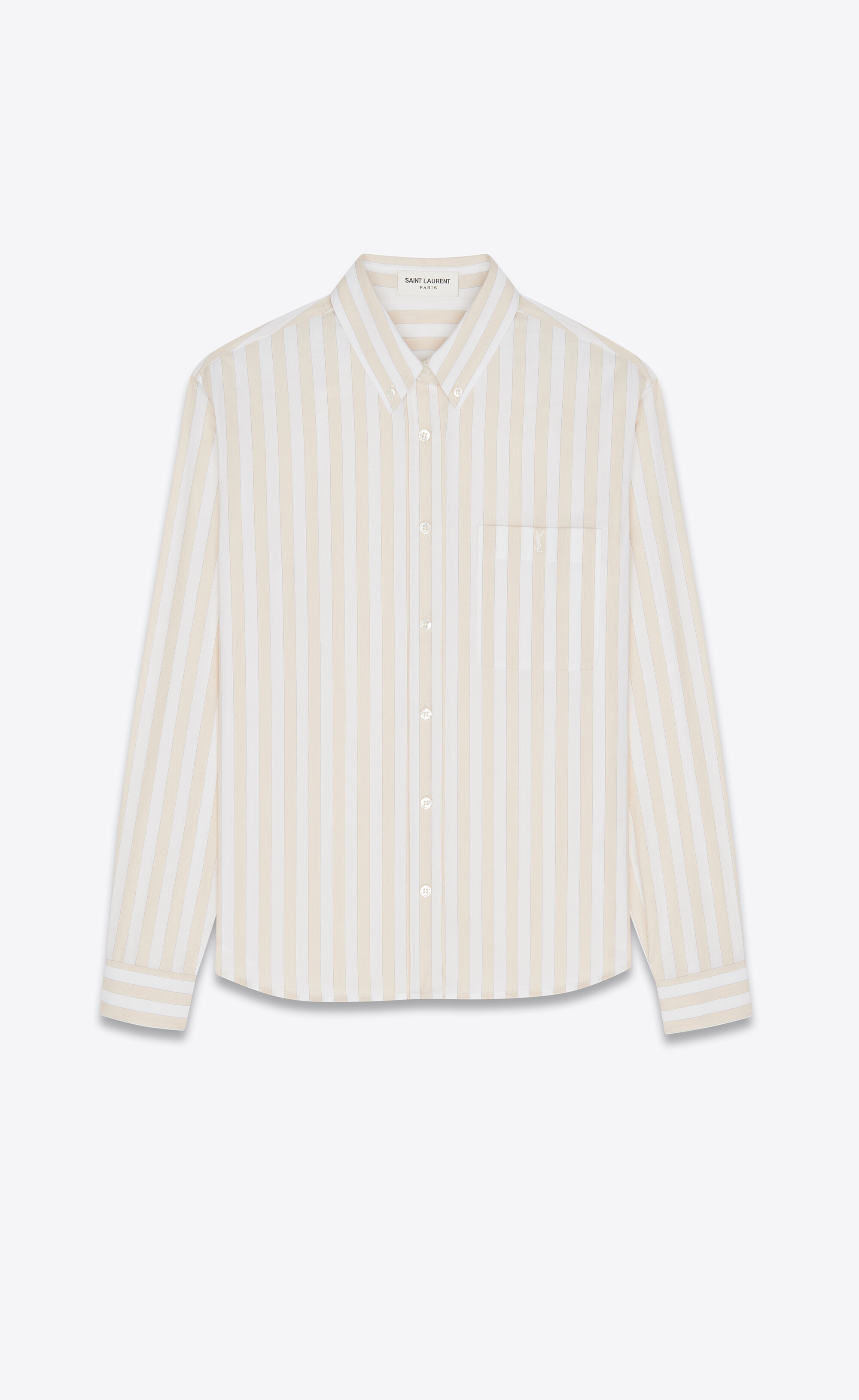 monogram shirt in striped cotton - 1