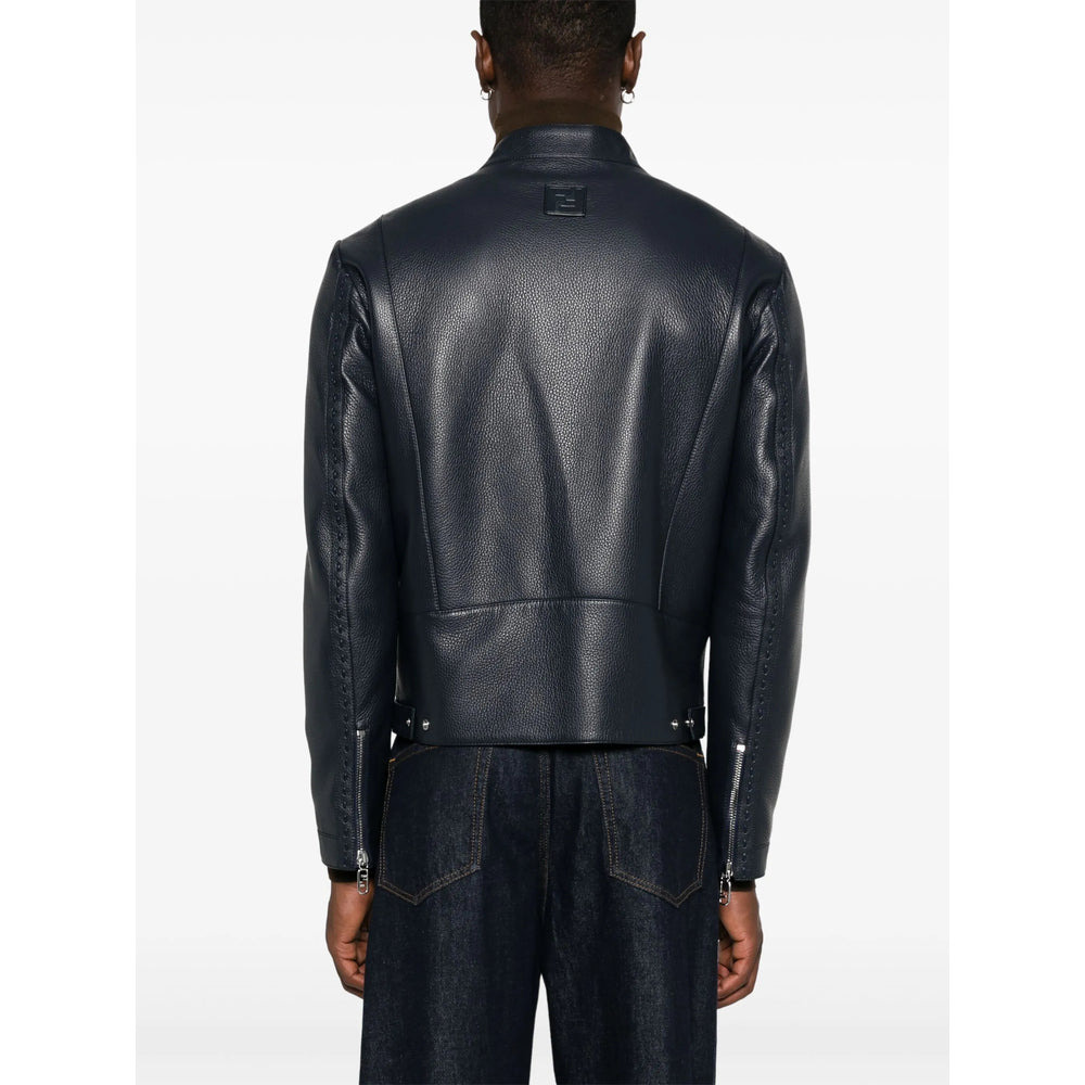 Fendi Blue Jackets - Leather Jackets Men - 3