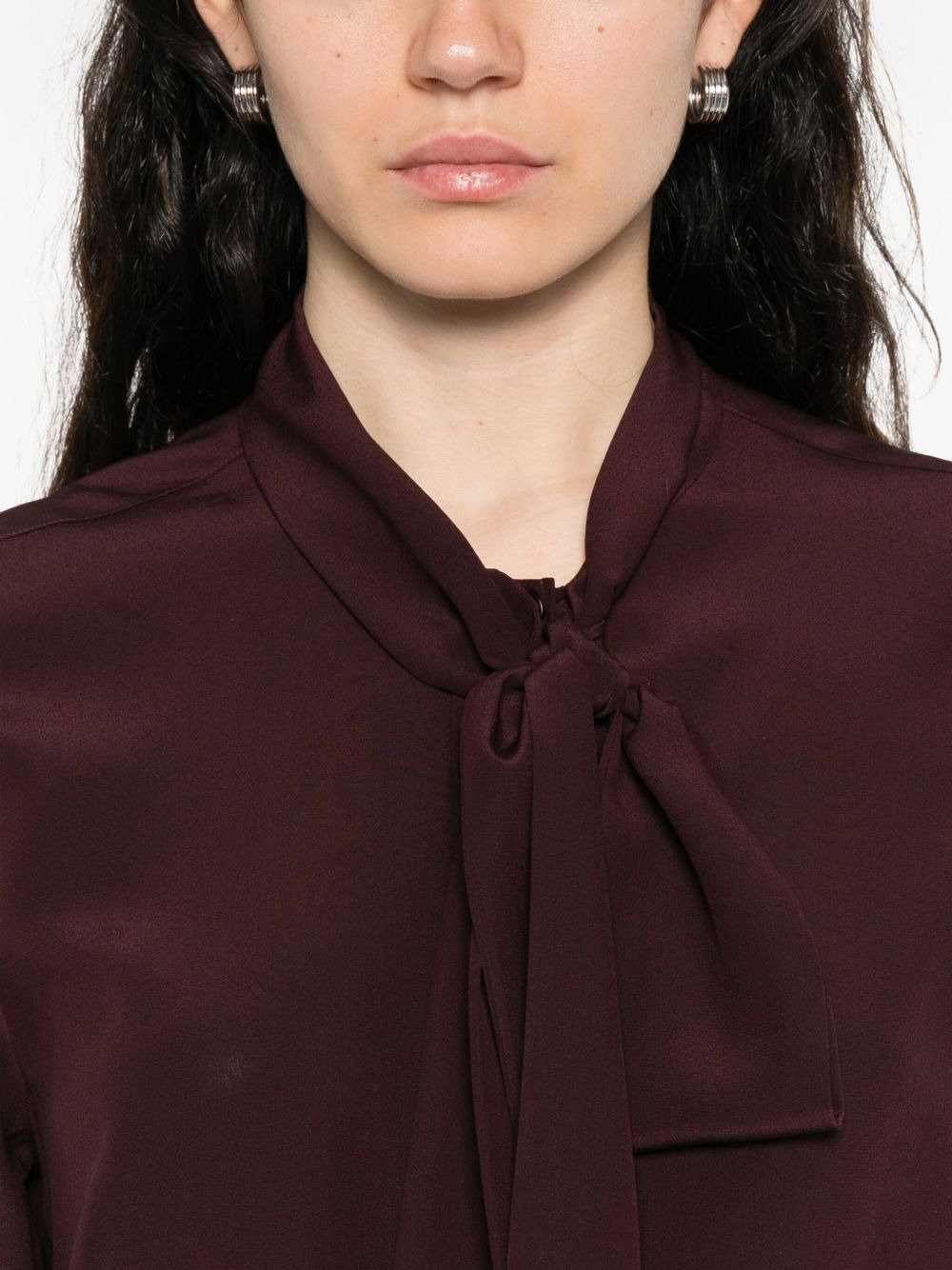 bow-tie silk shirt - 5