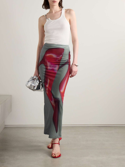 Acne Studios Printed stretch-jersey maxi skirt outlook