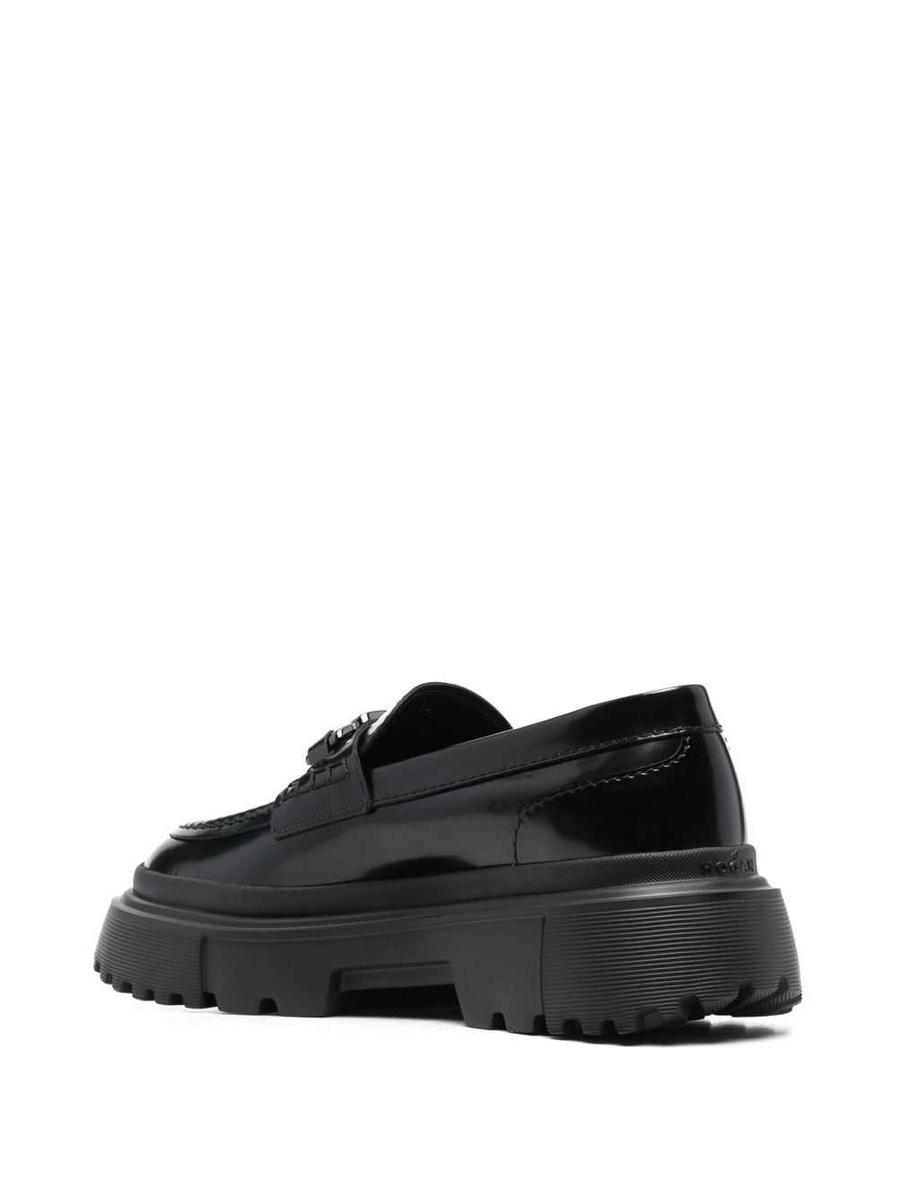 logo buckle platform loafers - 3