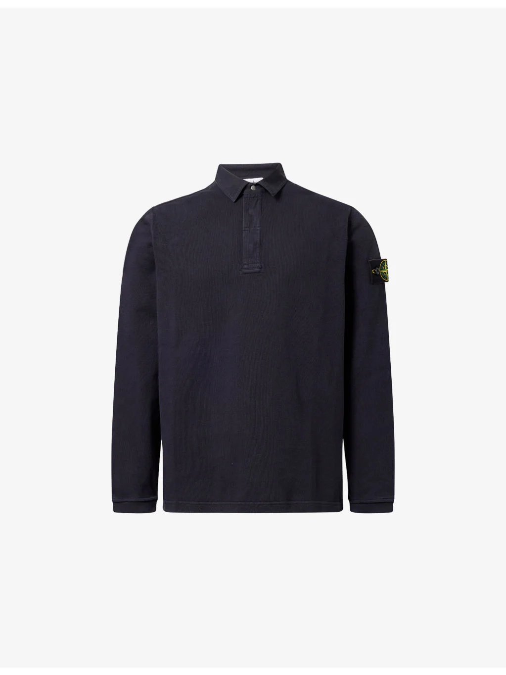 Compass-Badge Cotton Rugby Sweatshirt - 1