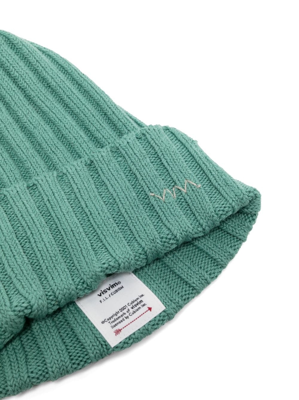 ribbed-knit embroidered beanie - 2