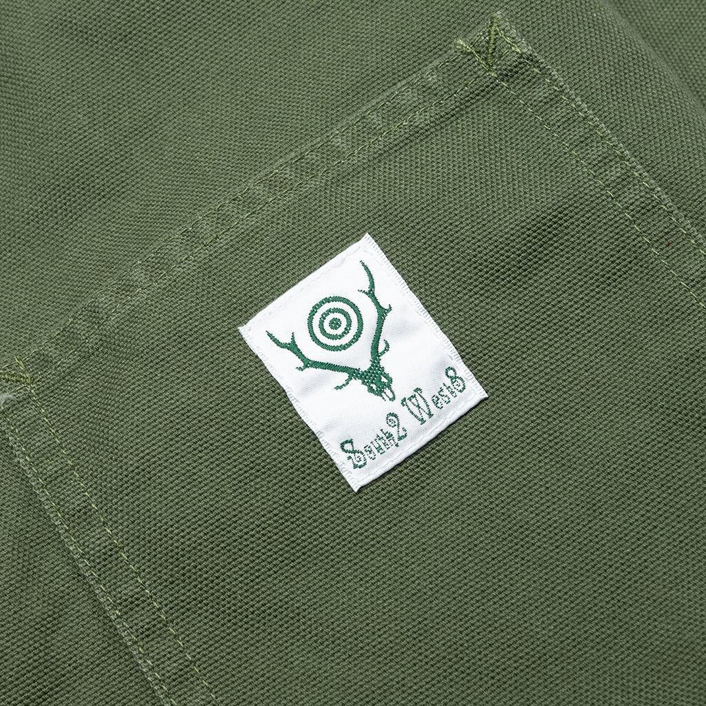 COTTON CANVAS COVERALL - MOSS GREEN - 3