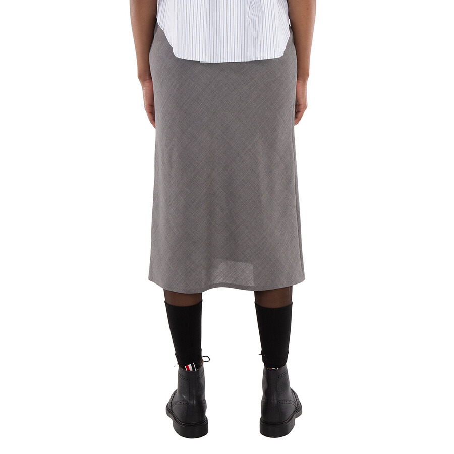 Thom Browne Fresco Maxi Low Rise Bias Skirt - 3