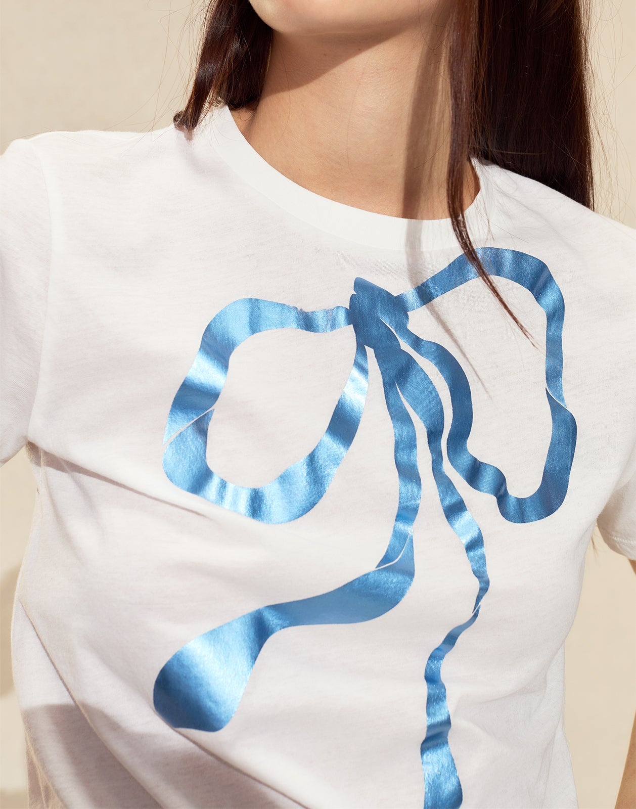 Metallic Bow Tee - 4