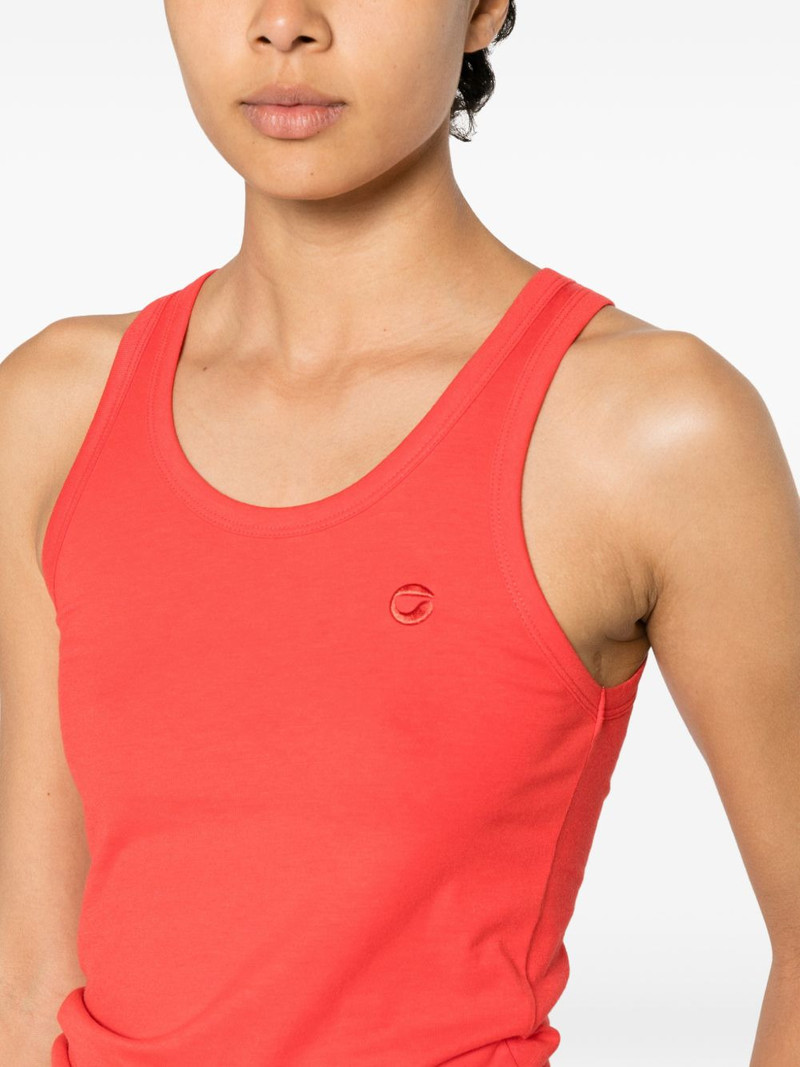 logo-embroidered tank top 5