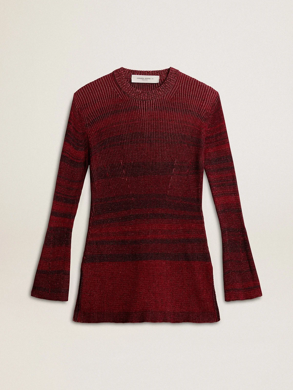 Irregular-striped cotton dress - 1