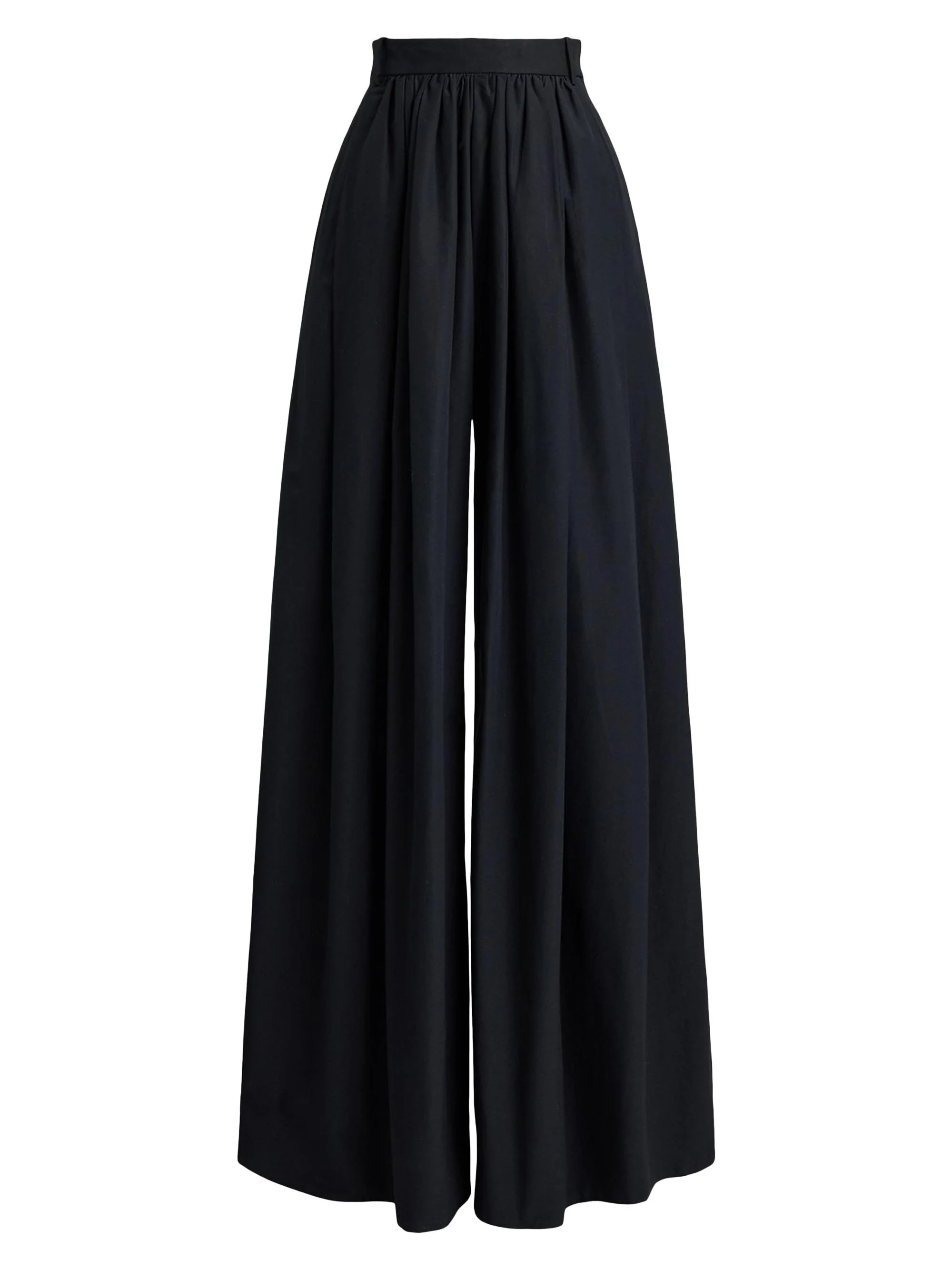 Women's Vannesa Poplin Wide-Leg Pants - Black - 1