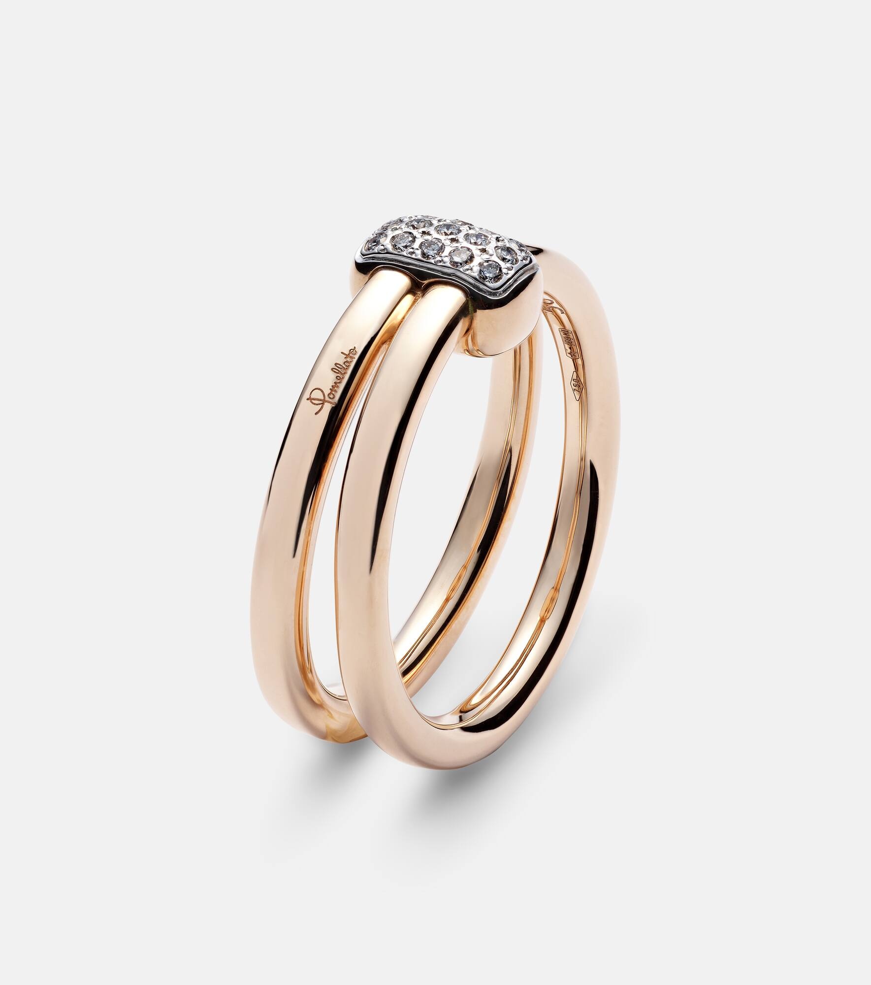 Pomellato Together 18kt rose gold ring with diamonds - 4