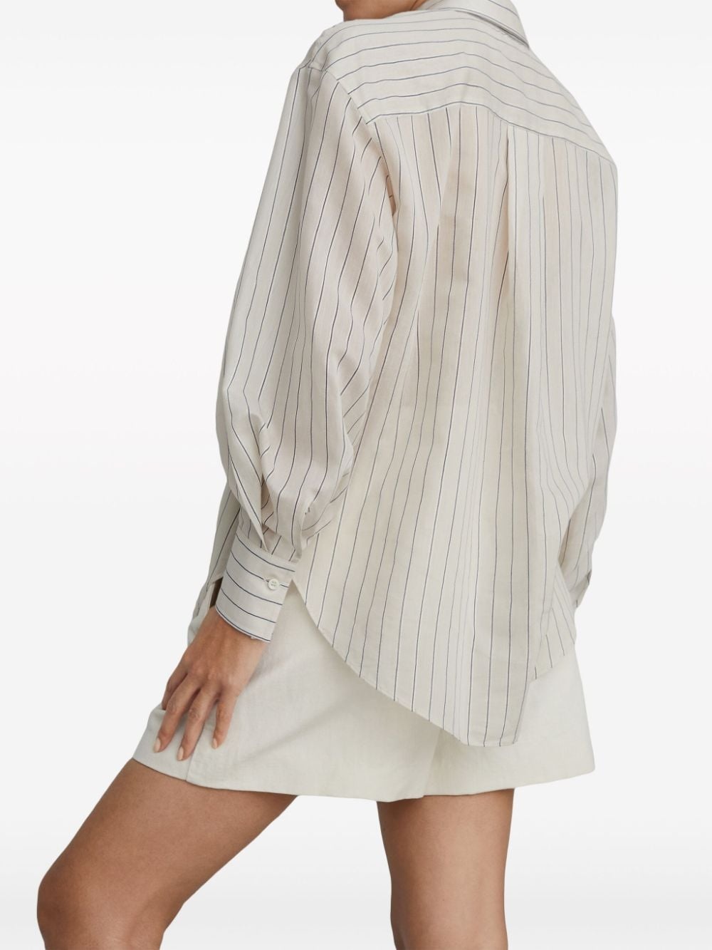 striped cotton-blend shirt - 3