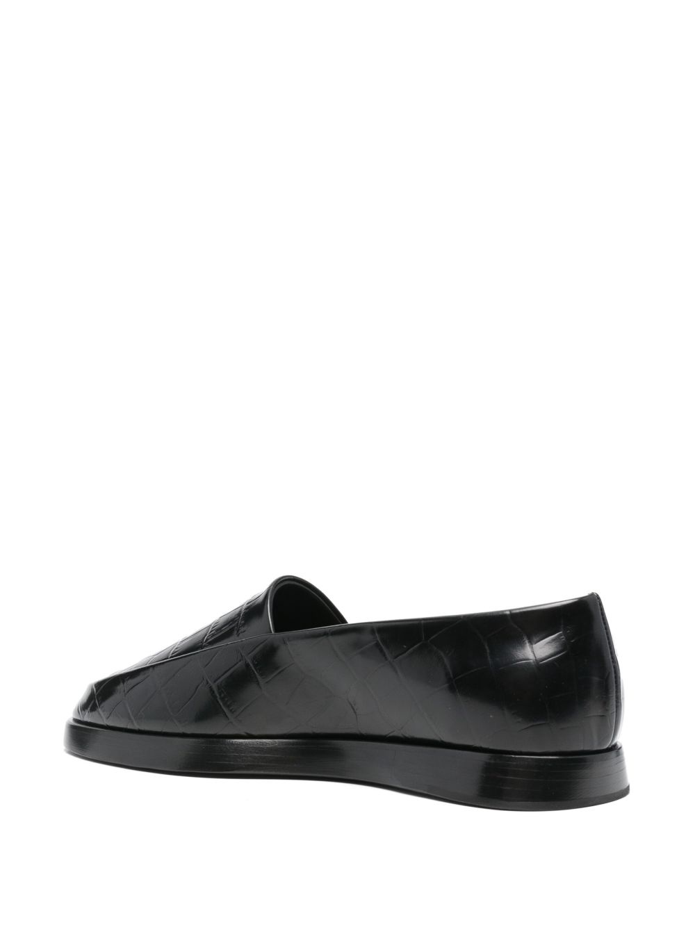 crocodile-embossed loafers - 3