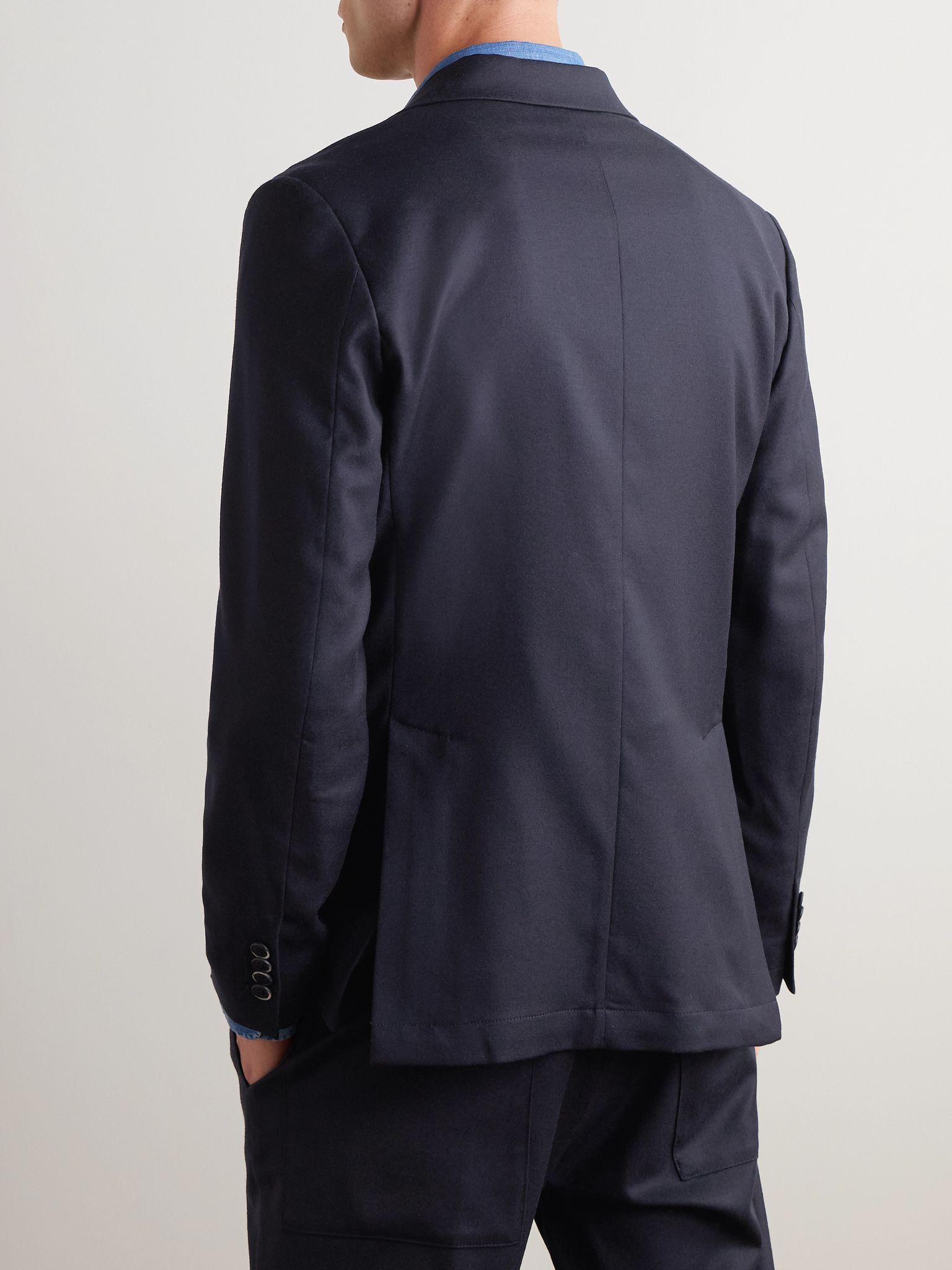 Borgo Virgin Wool-Blend Suit Jacket Navy - 3