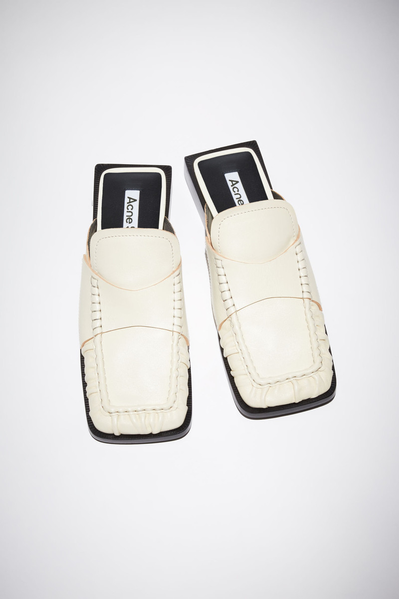 Square toe mules - Off white 2