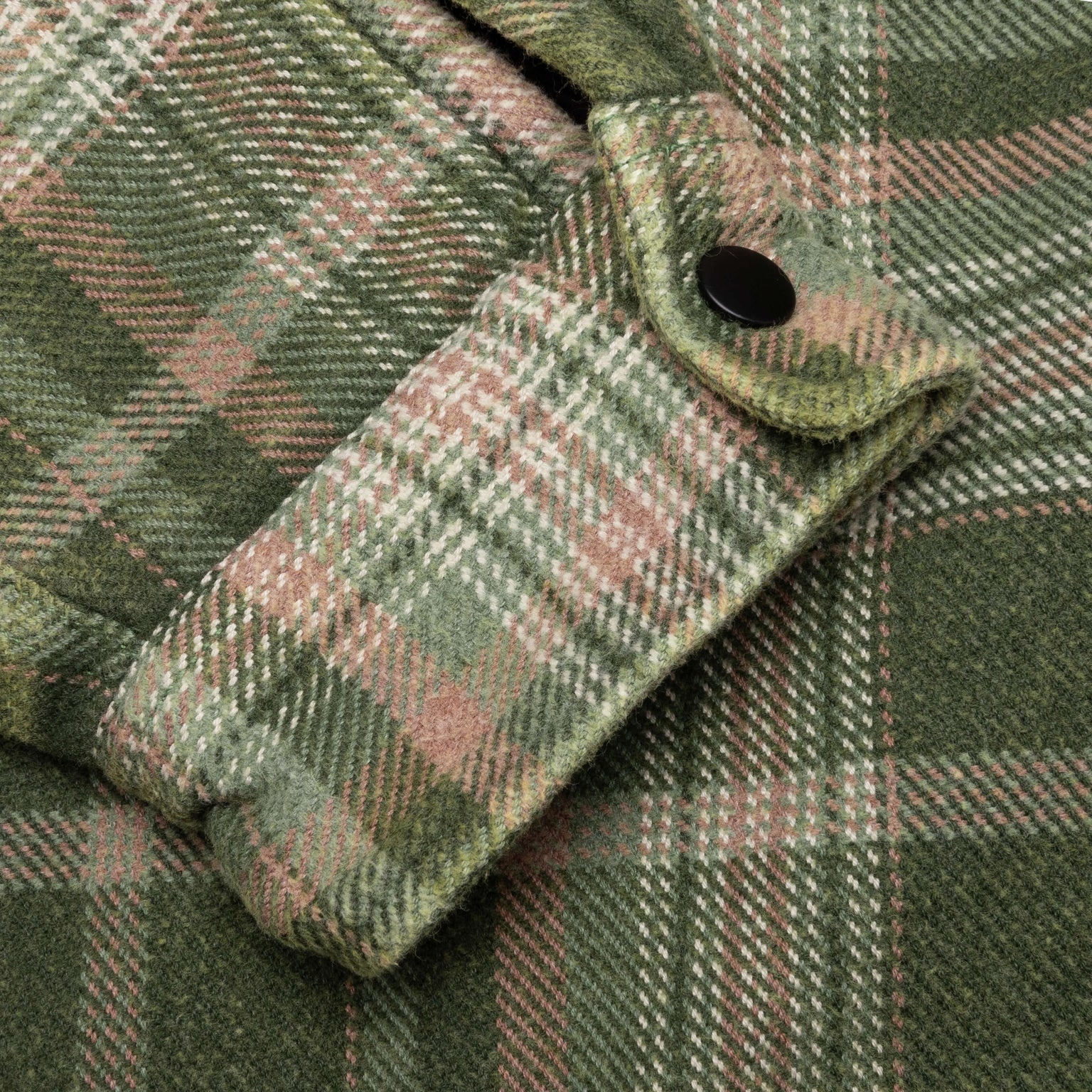 HEAVY WASHED PLAID SHIRT - GREEN - 4