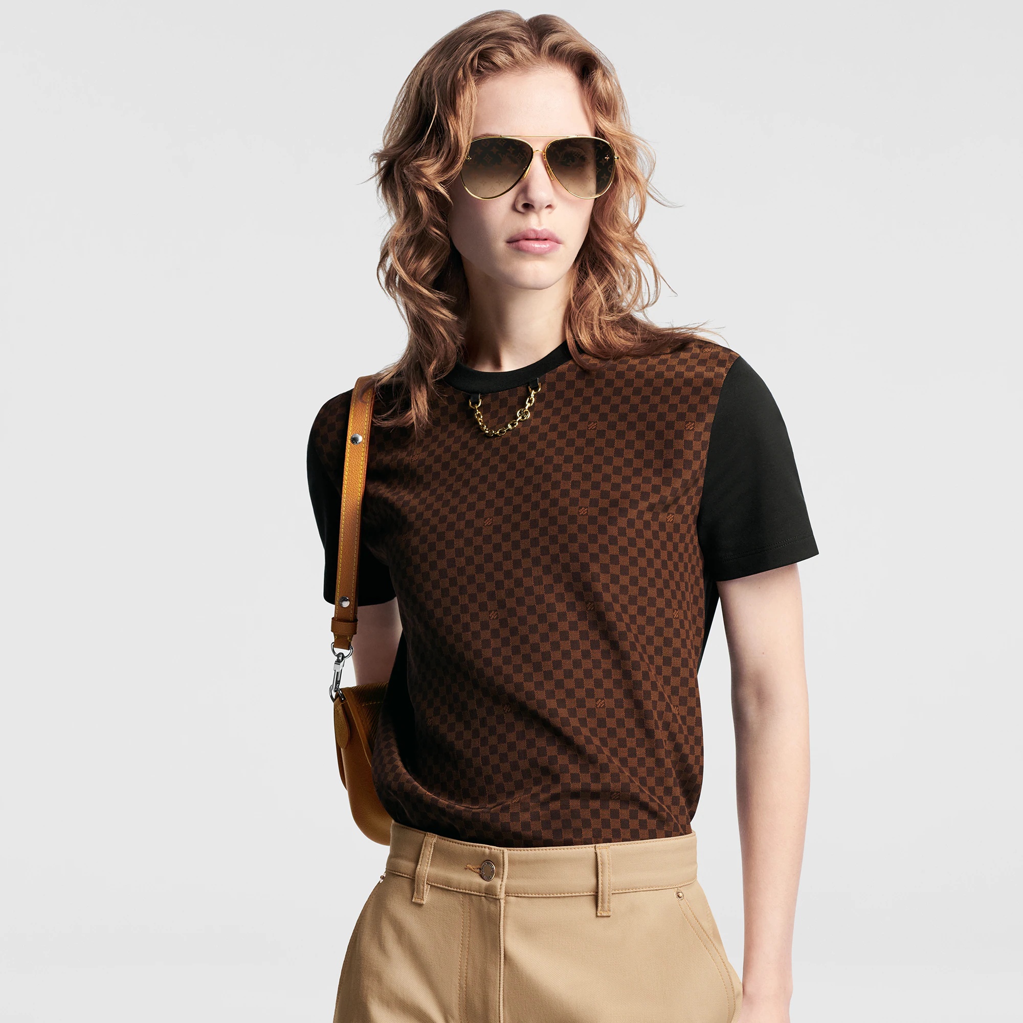 Micro Damier Insert T-Shirt - 5