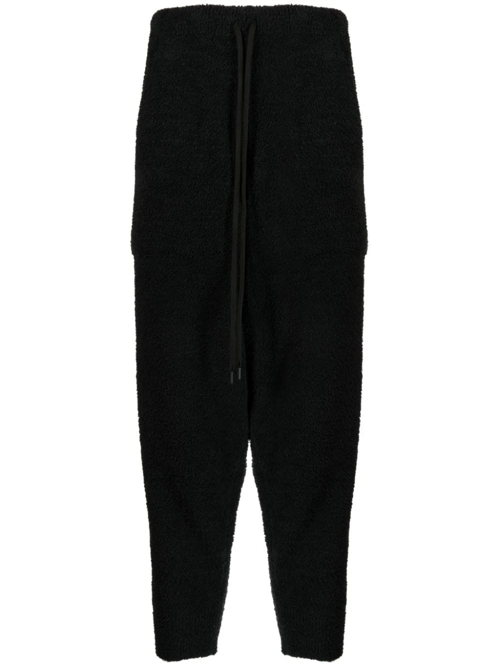 logo-print fleece-texture track pants - 1