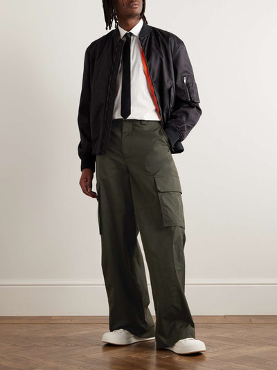 Valentino Wide-Leg Twill Cargo Trousers outlook