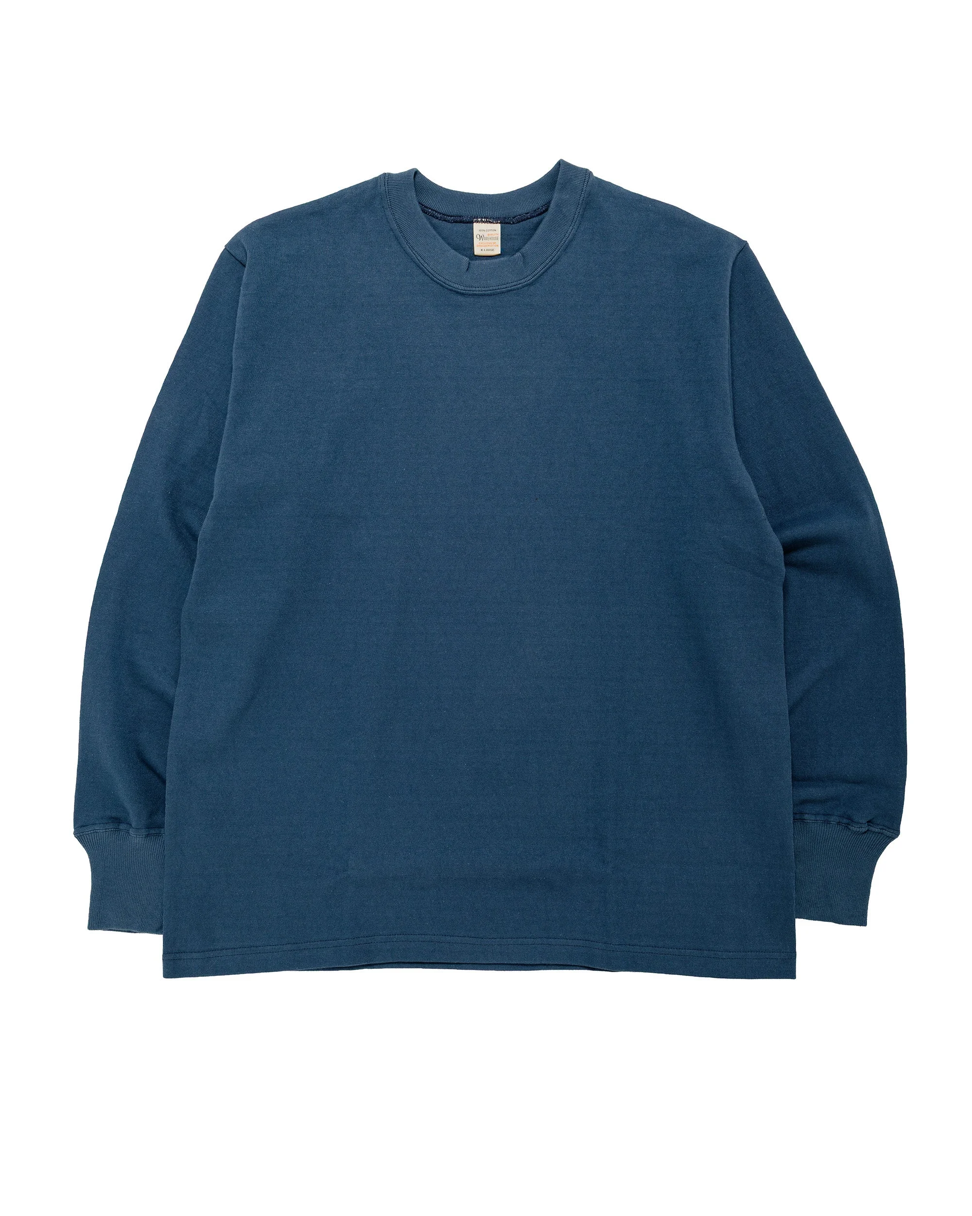 Lot. 5914 Long Sleeve Crew Neck T-Shirt Solid Blue - 1
