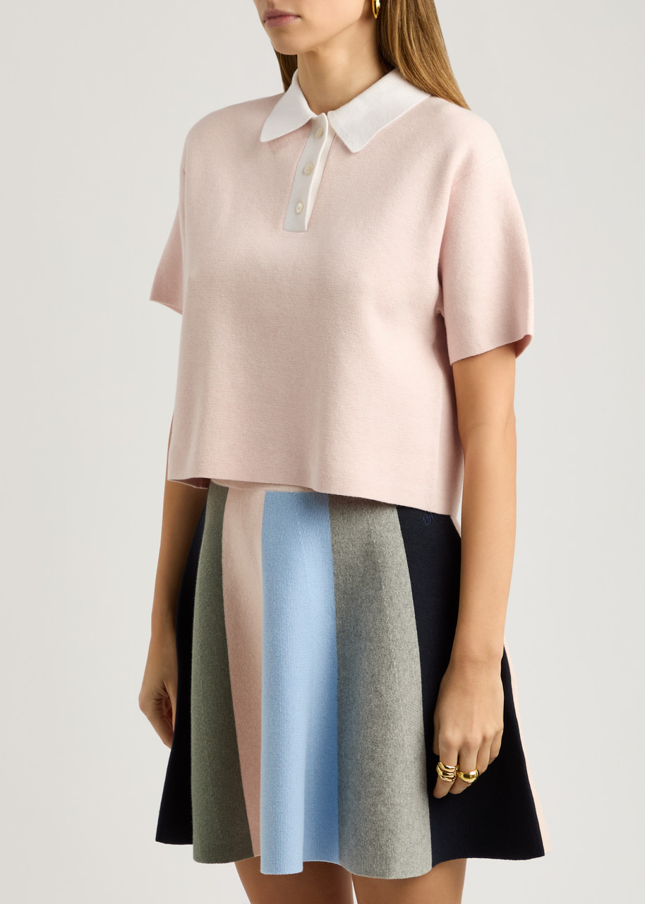 JW Anderson Cropped Cotton-blend Polo Shirt - 2