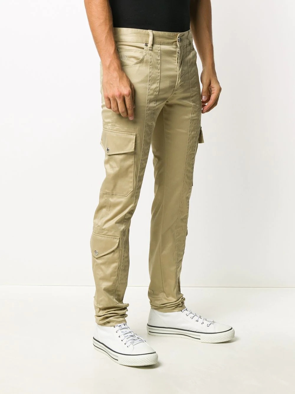 logo-embroidered cargo jeans - 3