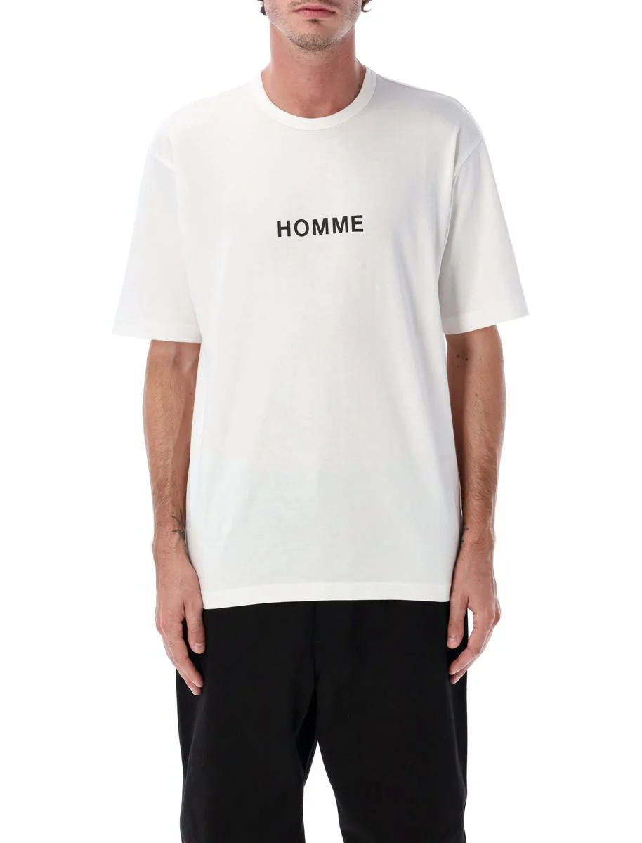 Comme Des Garçons Homme Cotton Logo Short Sleeve T-Shirt - 1