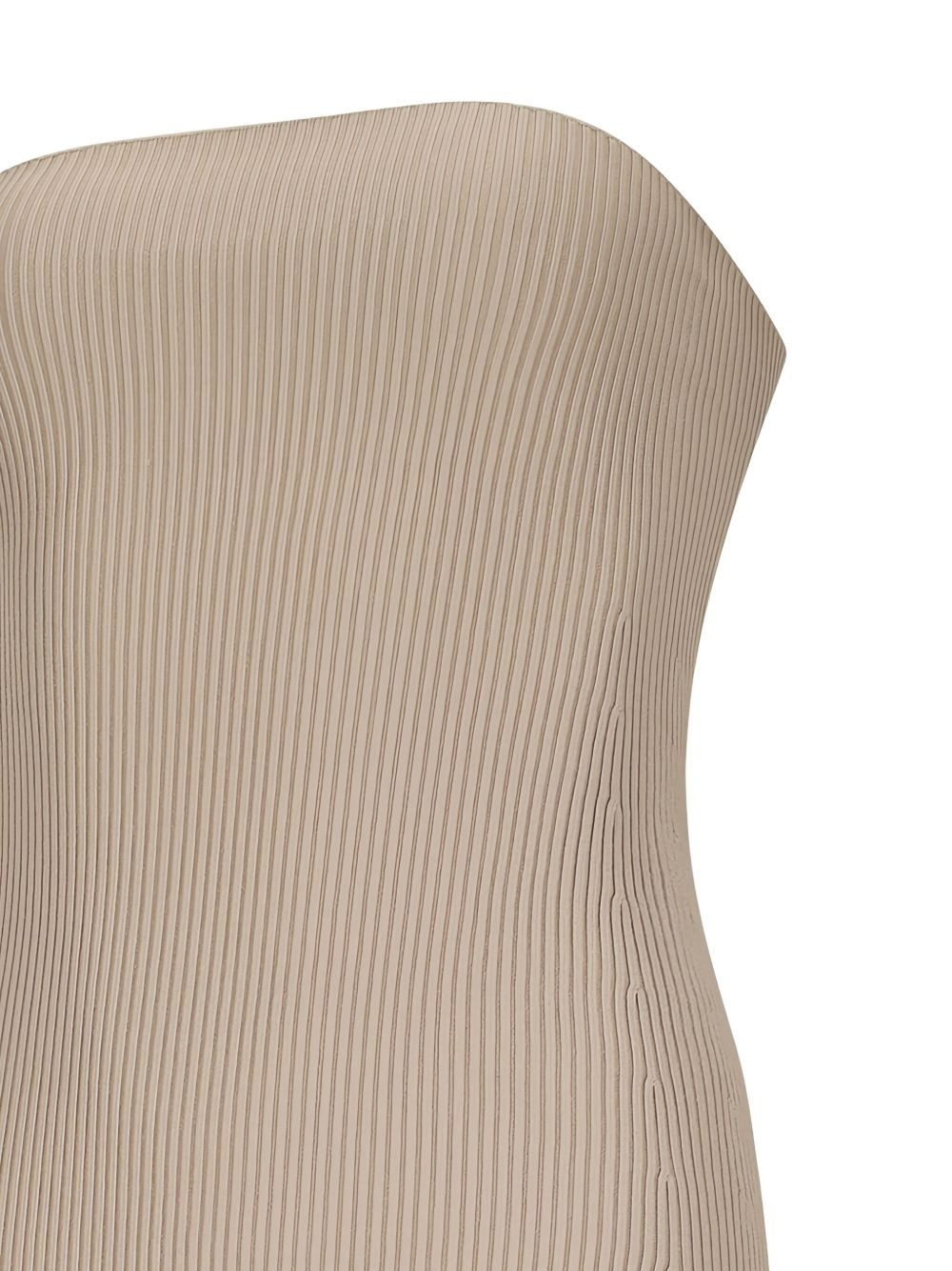 ribbed strapless midi dress - 3