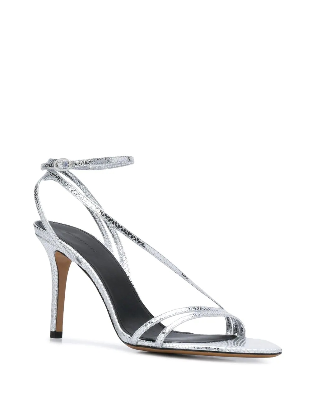 metallic strappy sandals - 2