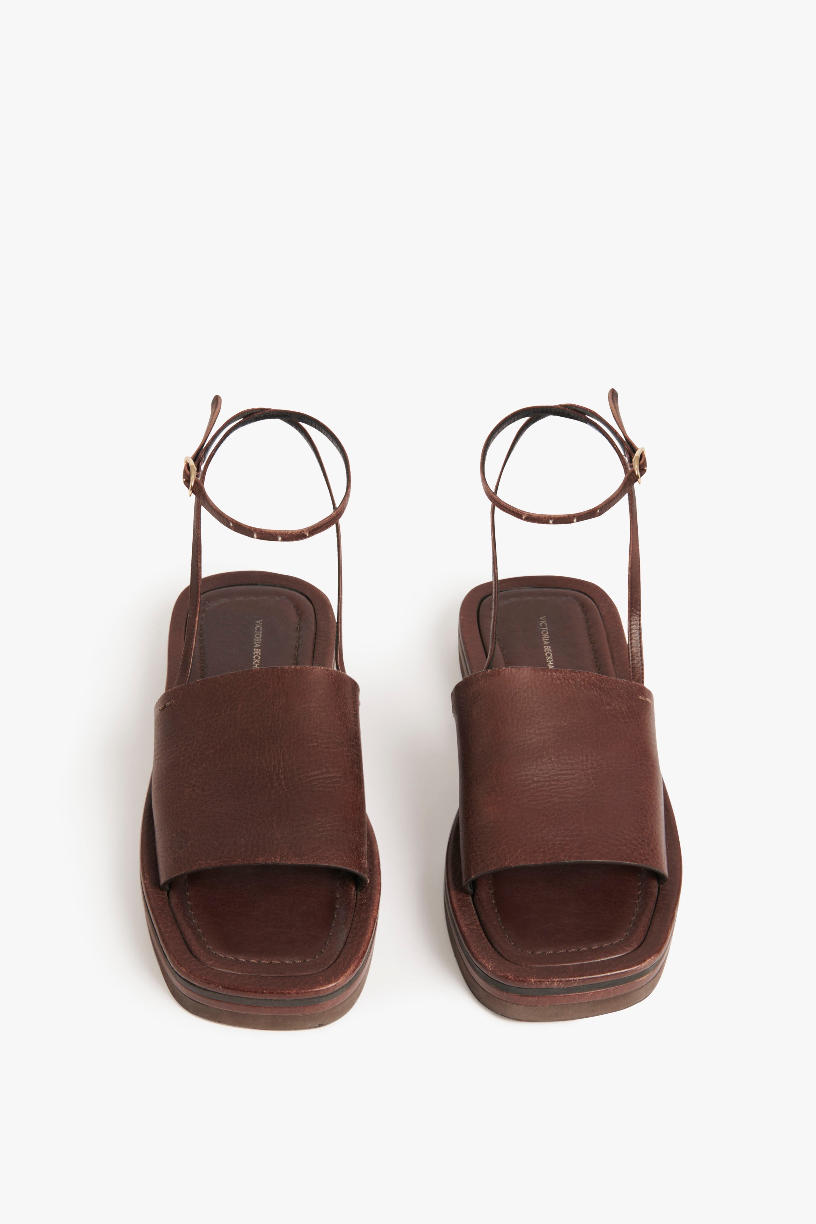 Frances Sandal in Dark Brown - 2