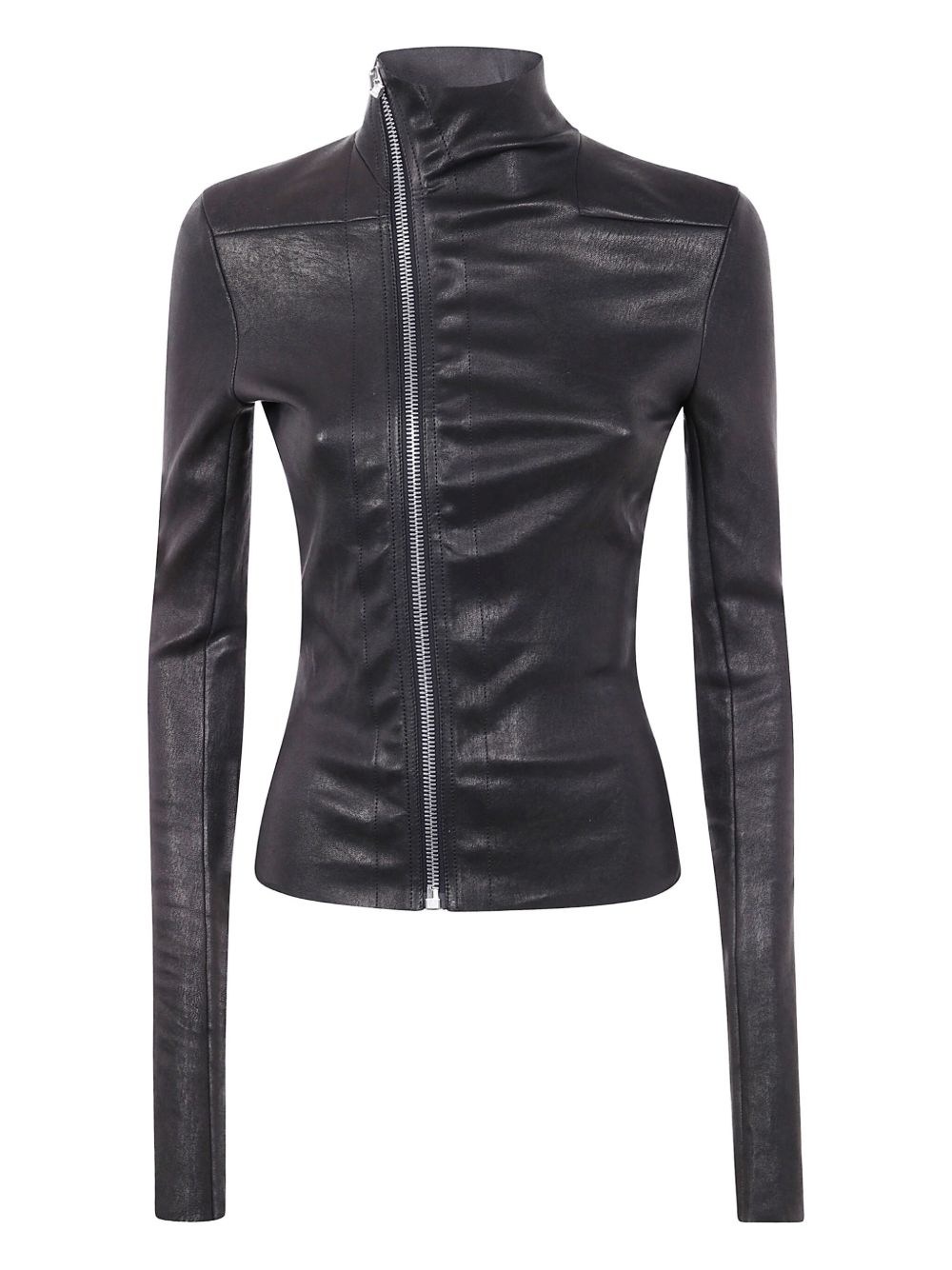 high-neck zip-front jacket - 1