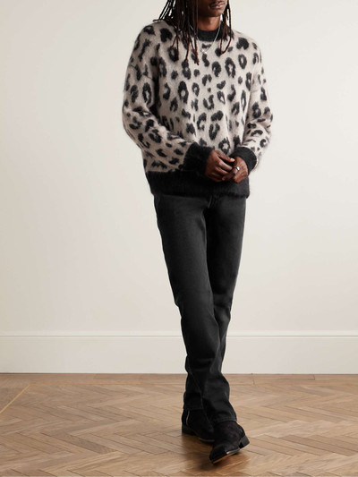 Isabel Marant Tevy Leopard-Jacquard Brushed-Knit Sweater outlook