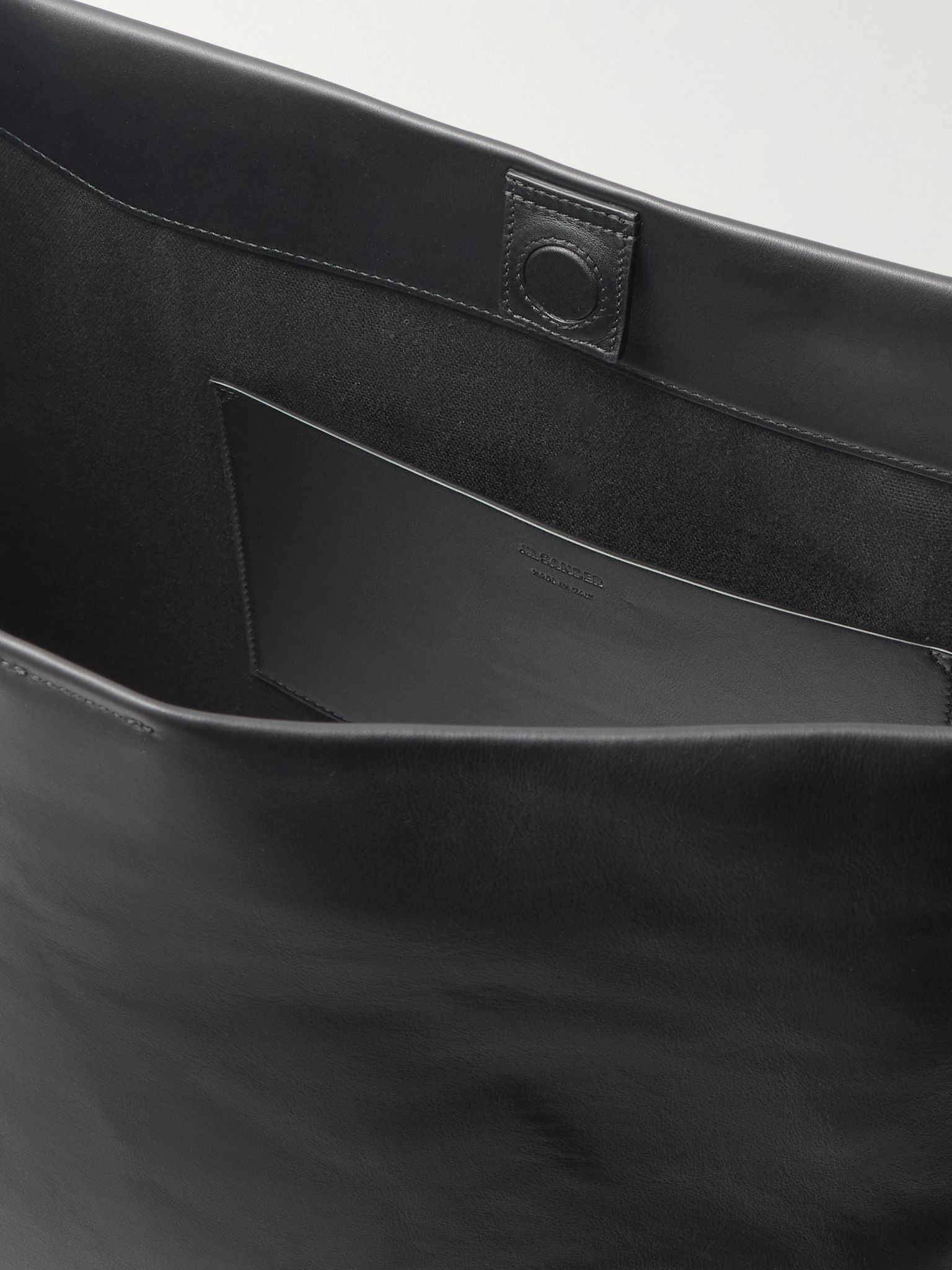 Leather Tote Bag Black - 5