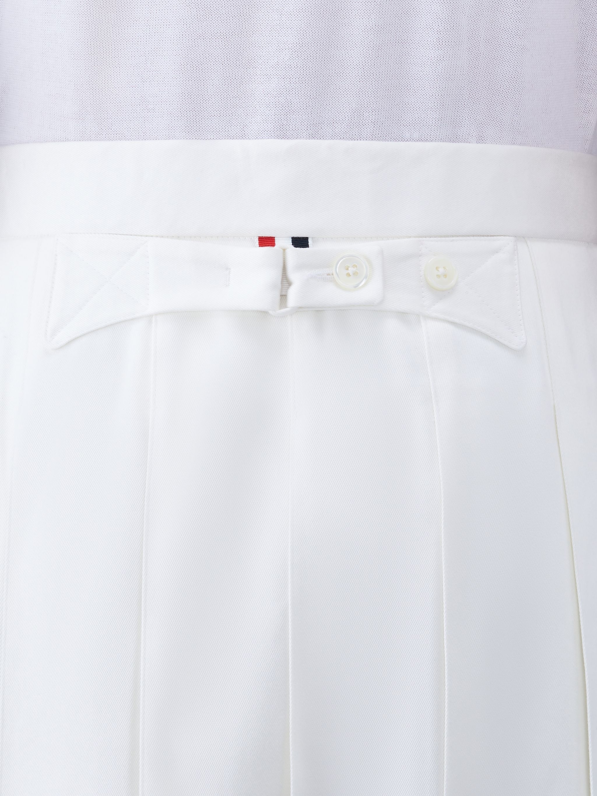 pleated low-rise cotton skirt - 6