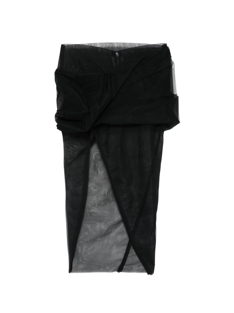 zip-fastening asymmetric skirt 1