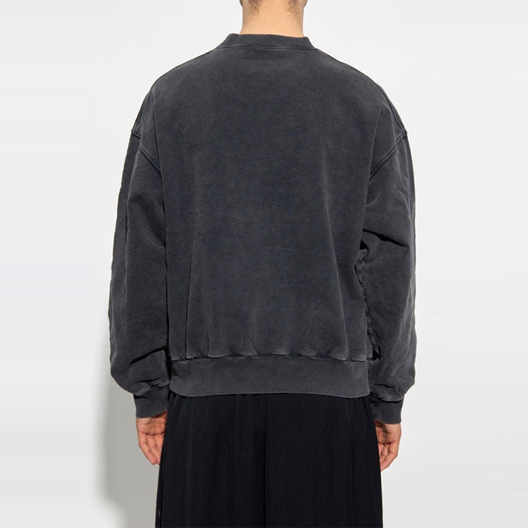 Balenciaga Est. 1917 College Logo Print Crewneck Sweatshirt 'Washed Black' 697869TMV991000 - 4