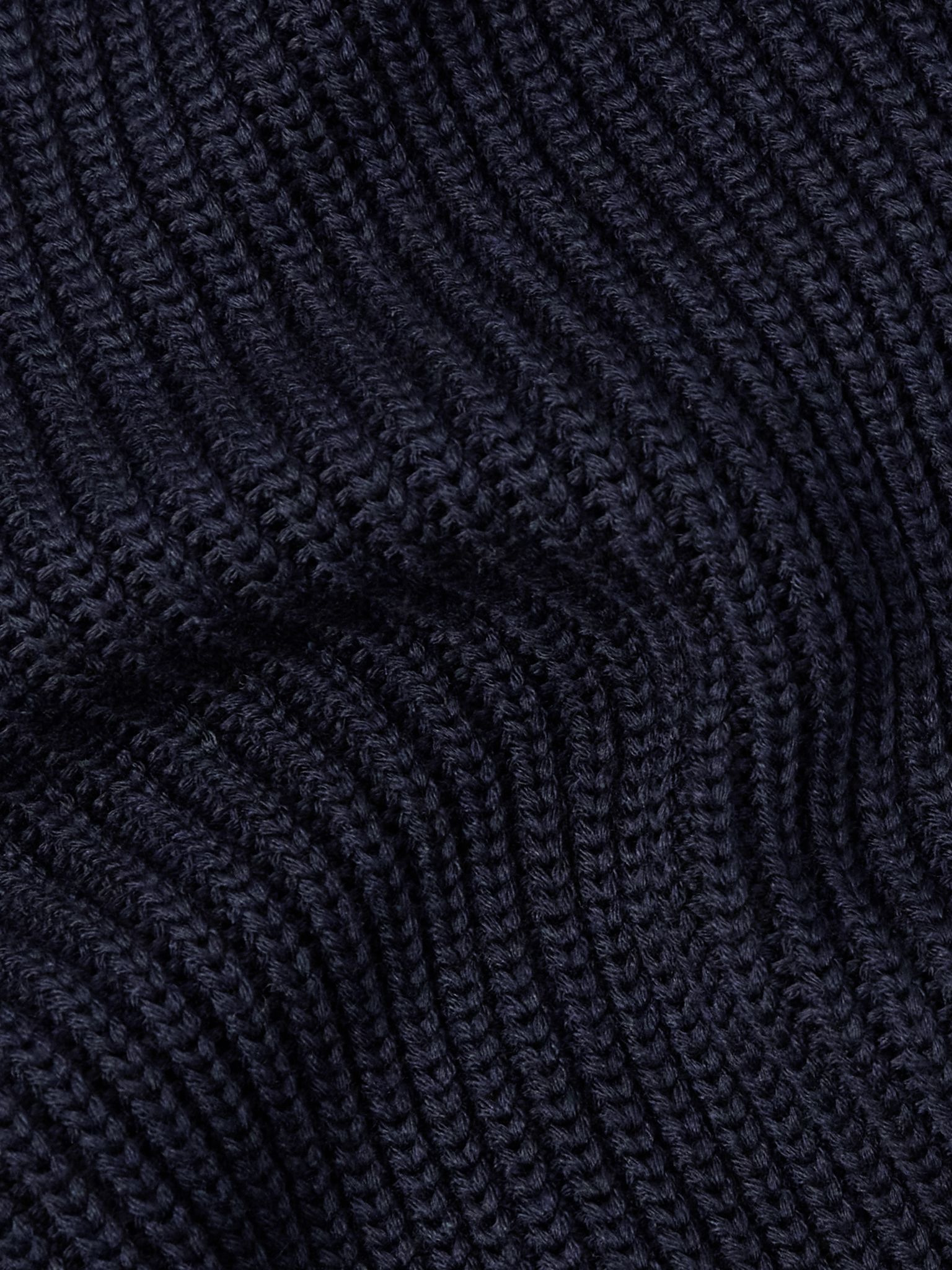 Slim-Fit Ribbed Silk and Merino Wool-Blend Cardigan Blue - 5