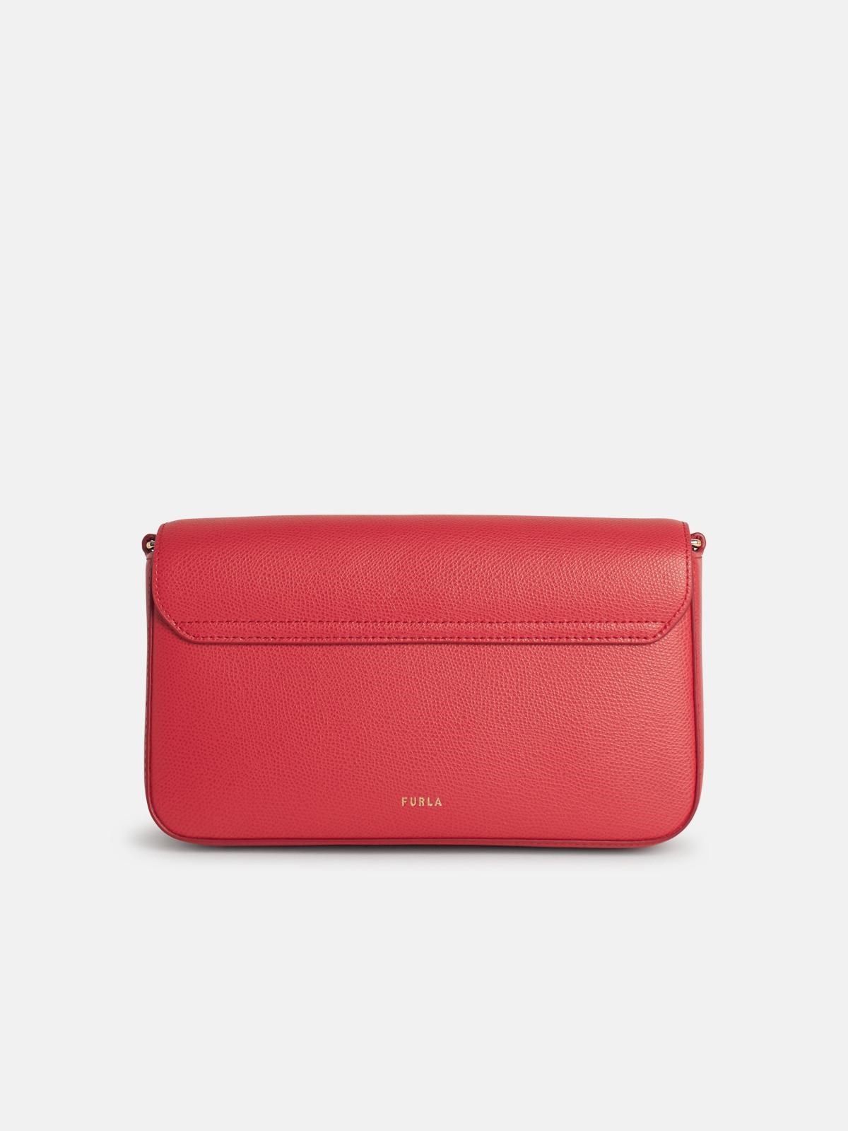 'IRIDE' SMALL RED LEATHER CROSSBODY BAG - 3