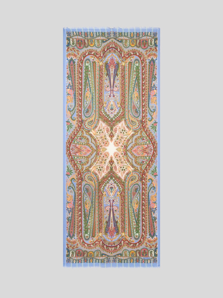 PAISLEY SILK AND CASHMERE SCARF - 2