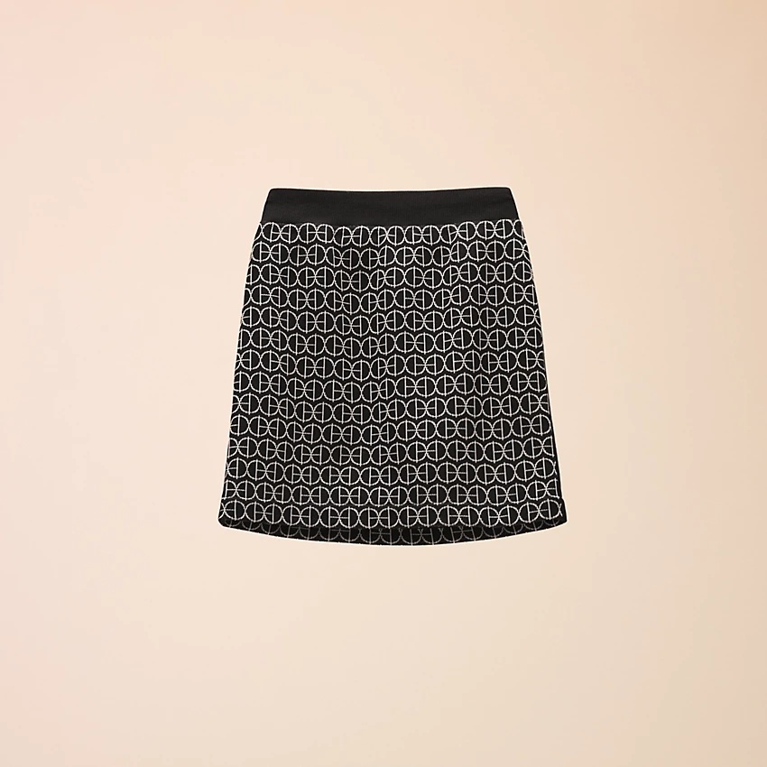 "H Rond" jacquard miniskirt - 4