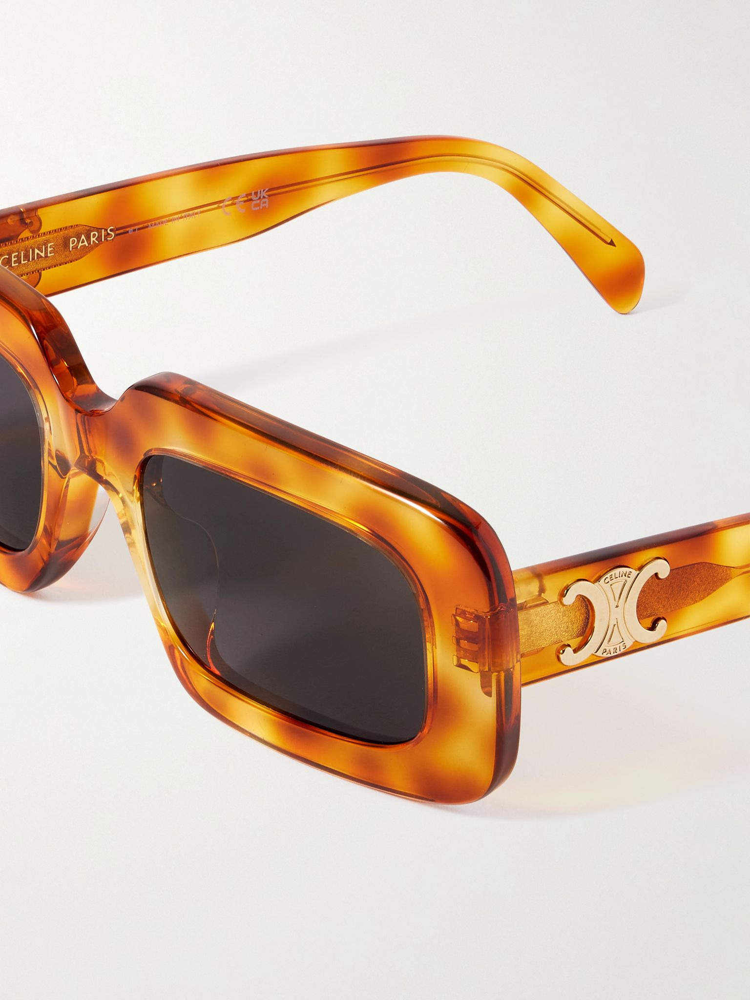 Triomphe oversized square-frame tortoiseshell acetate sunglasses Tortoiseshell - 4
