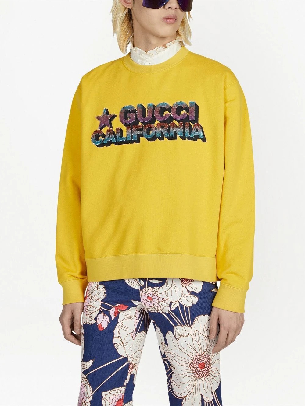 sequin-embellished logo jumper - 3