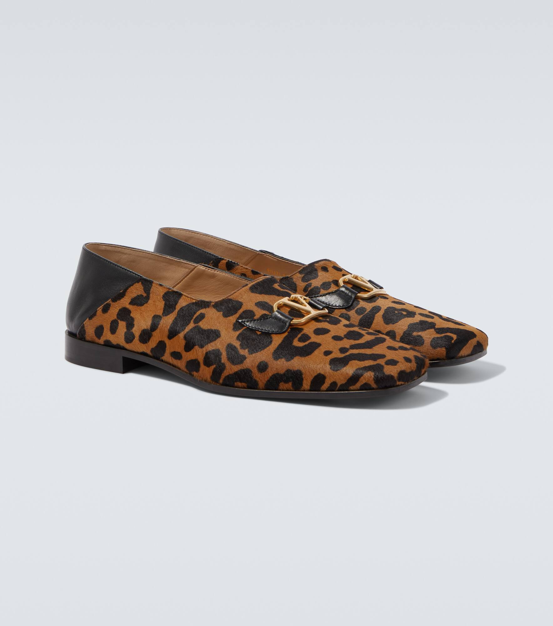 Babouche Fauve Éclat calf hair loafers - 5