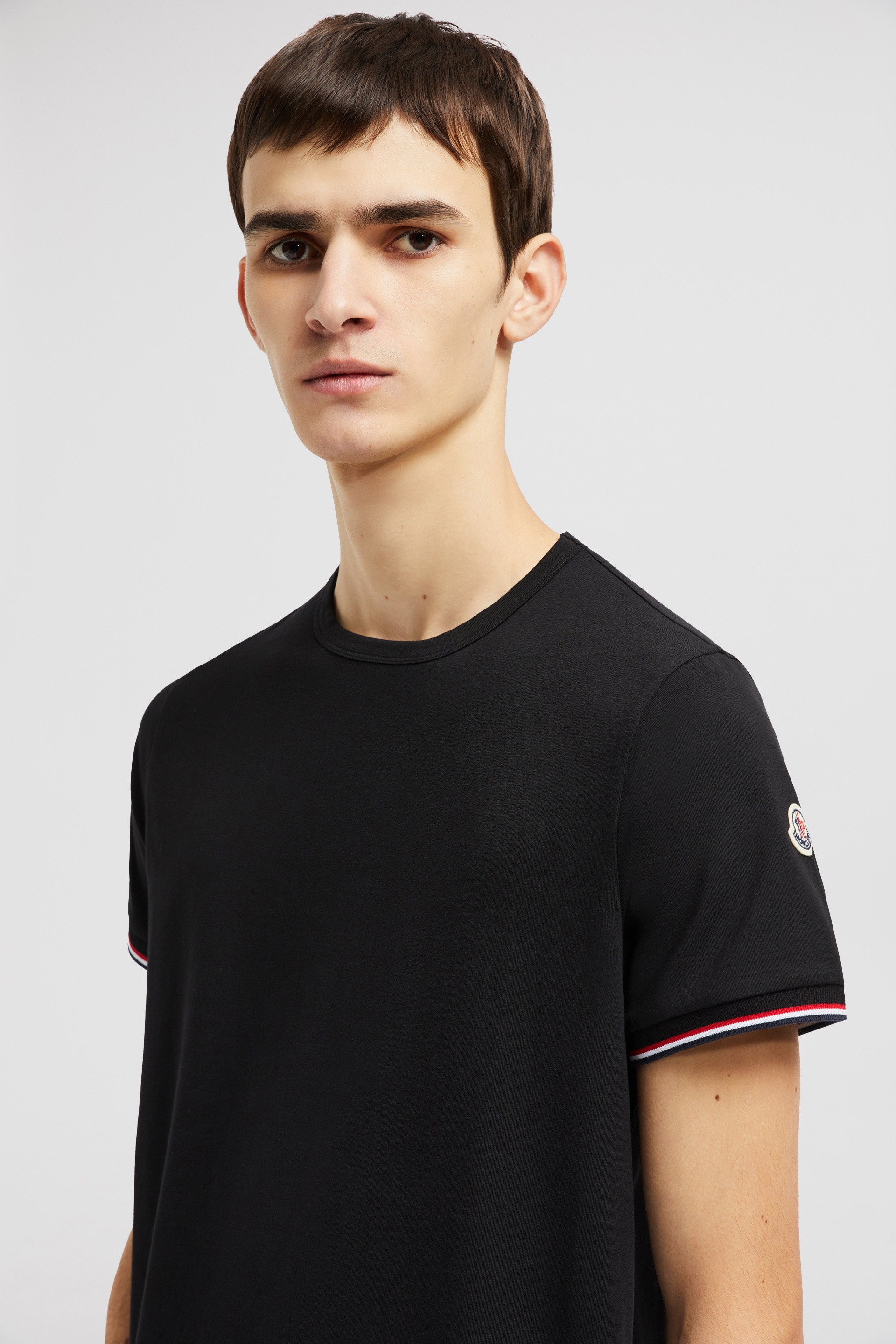 Tricolor-Trimmed Cotton T-Shirt - 4