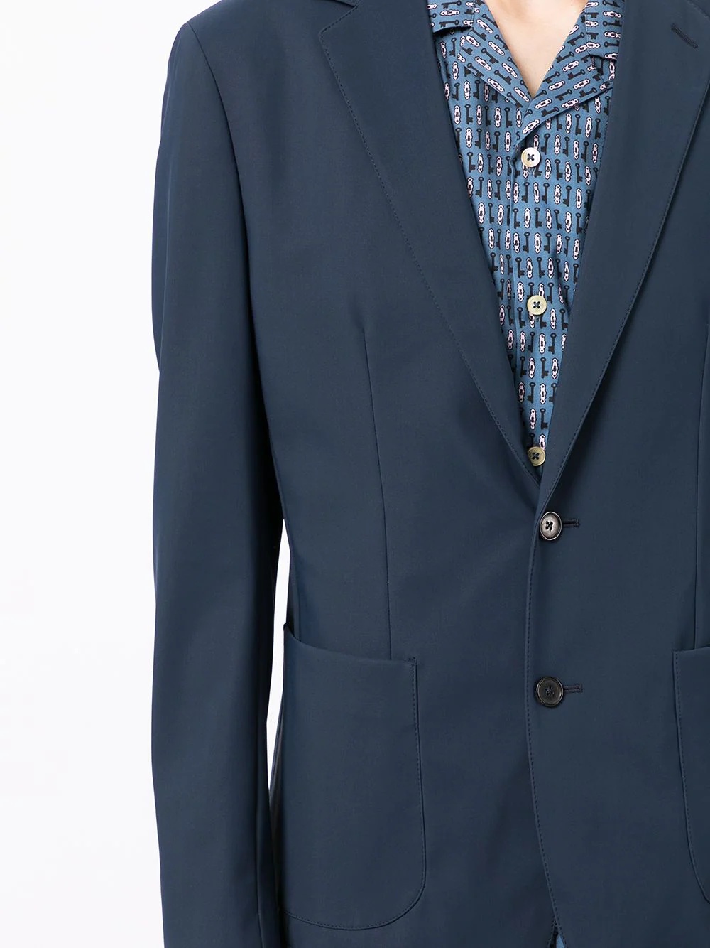 noshed-lapels single-breasted blazer - 5