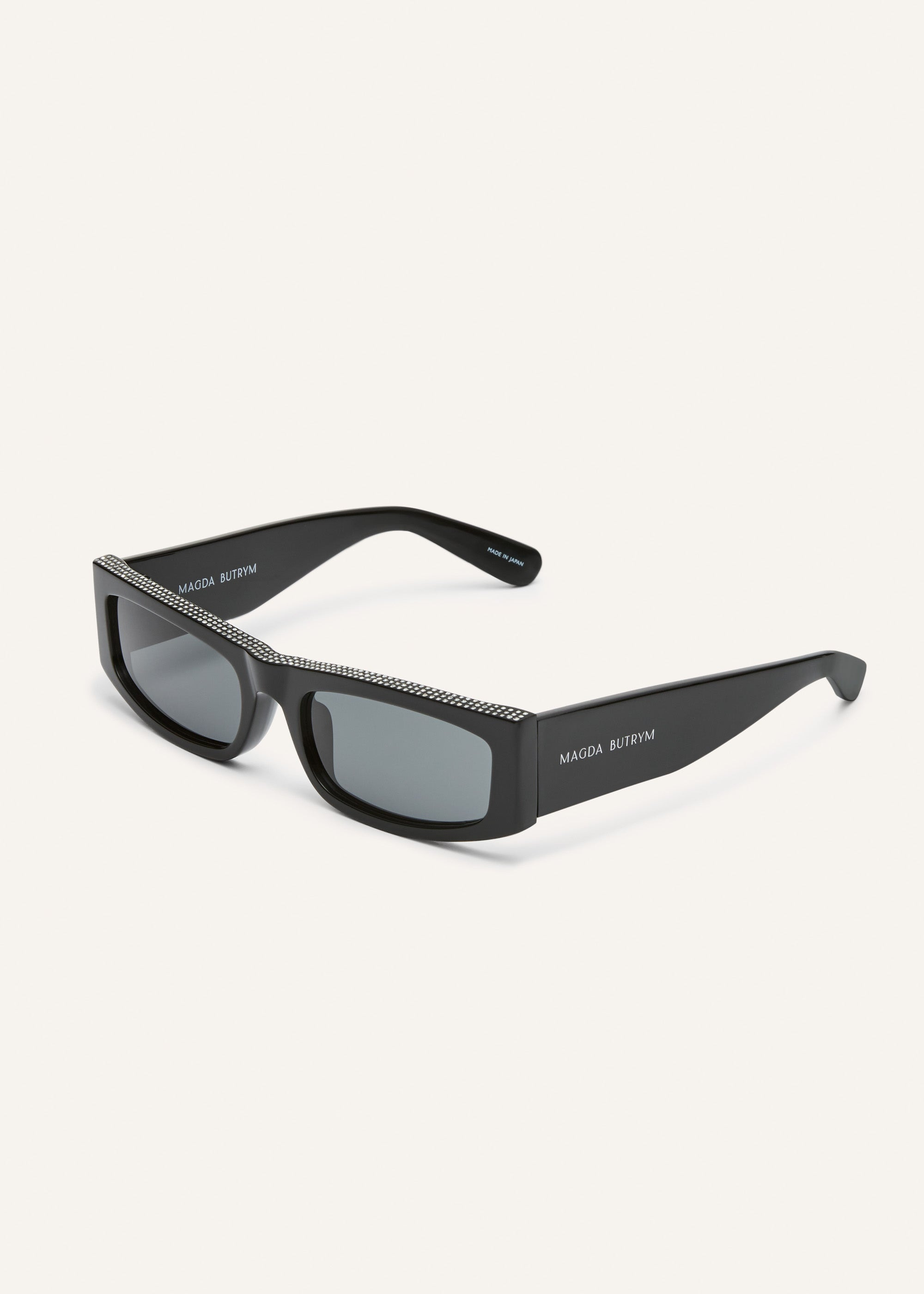 Rectangular sunglasses in black crystals - 2