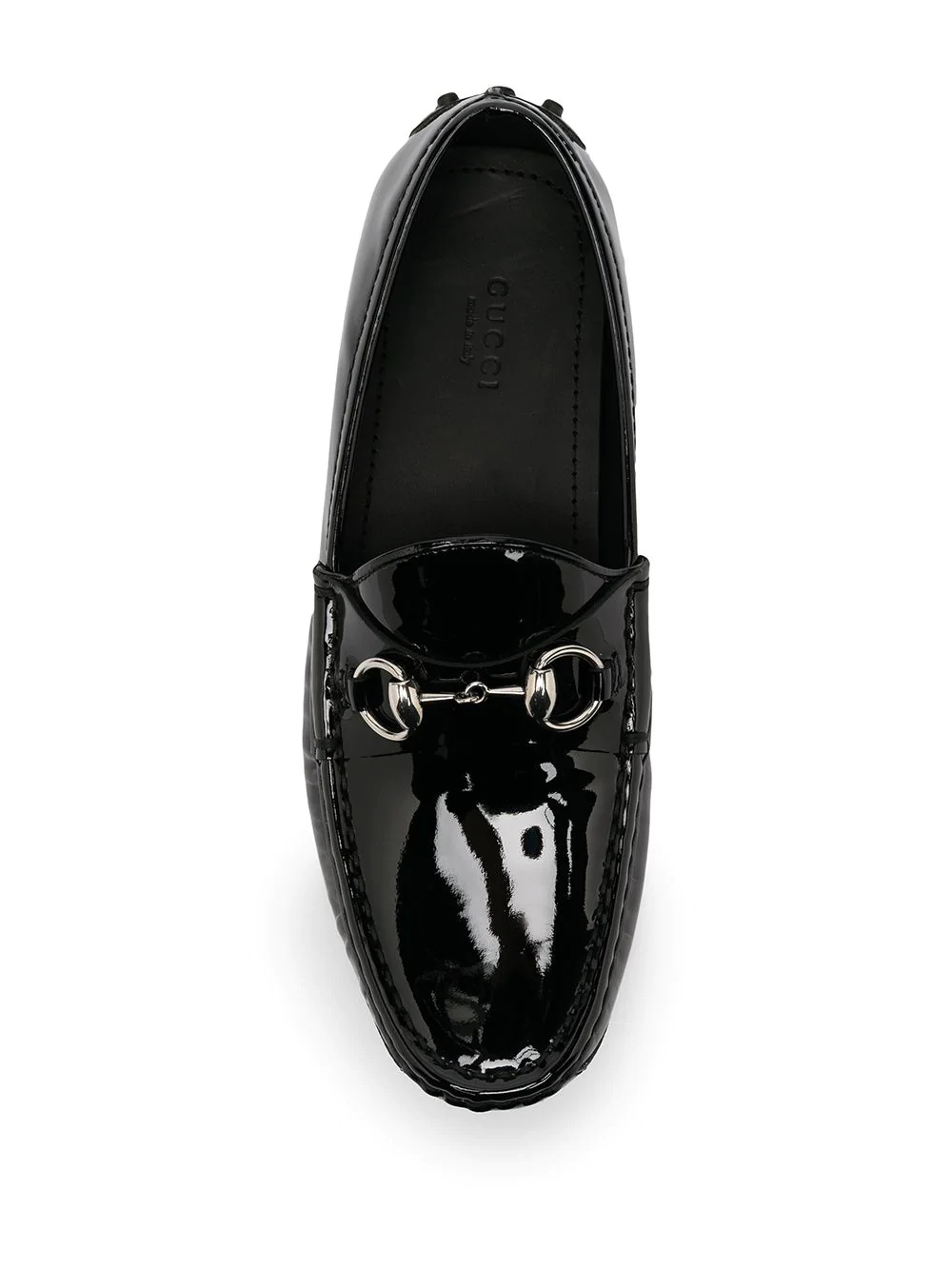 glossy-finish horsebit loafers - 4