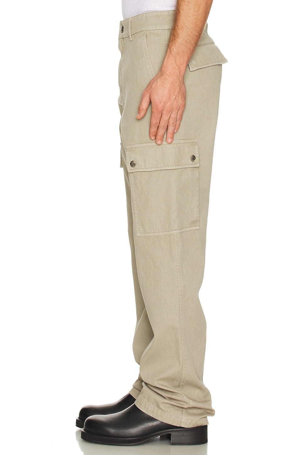 Garment Dyed Zip Back Cargo Pants - 5