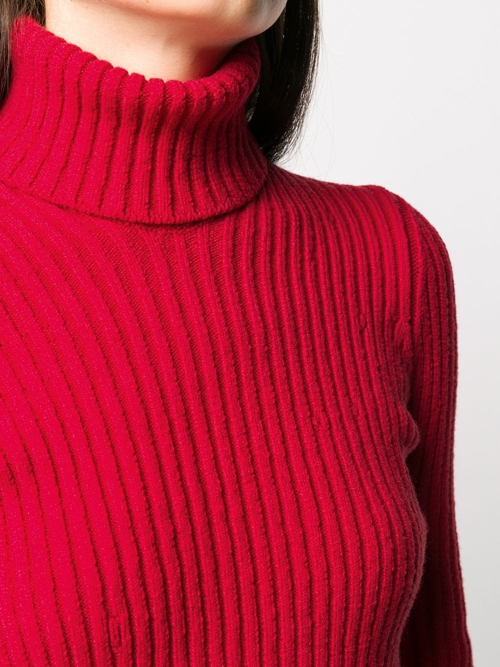 ribbed roll neck jumper - 5