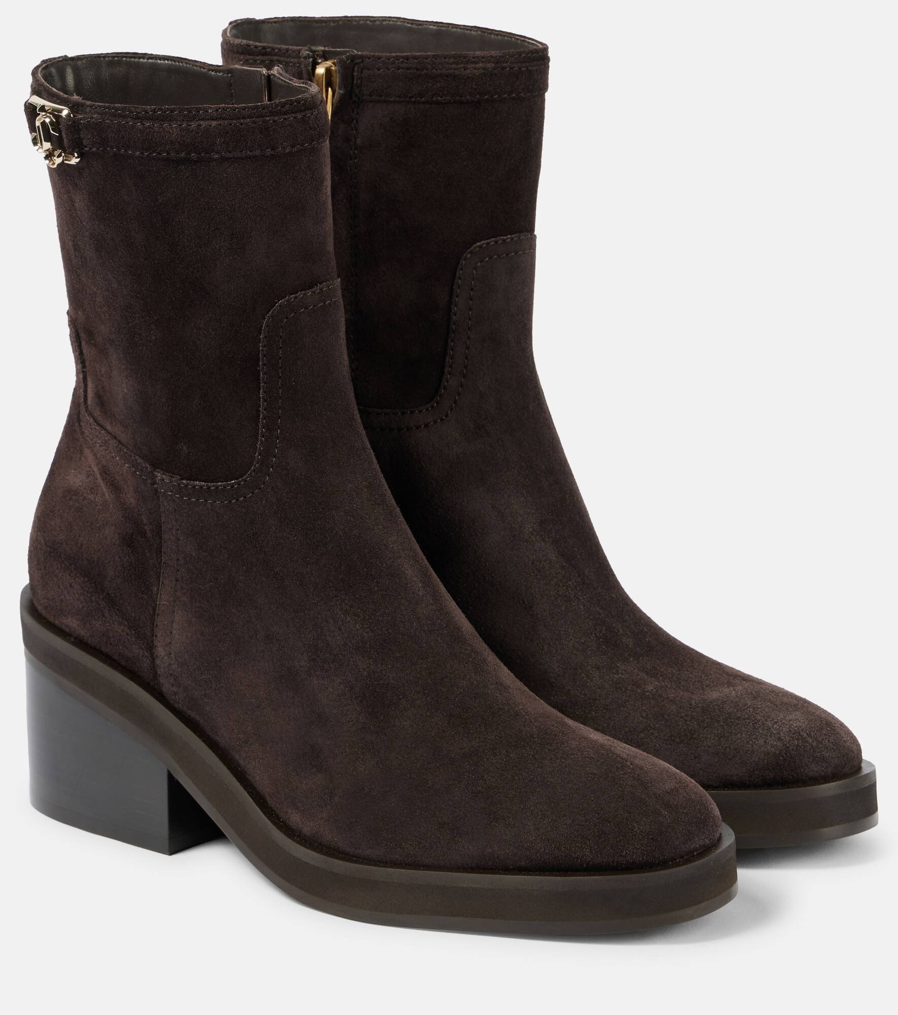 Yasmin 70 suede ankle boots - 1